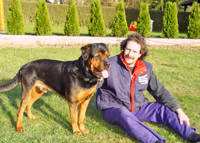 Amaru und Herrchen